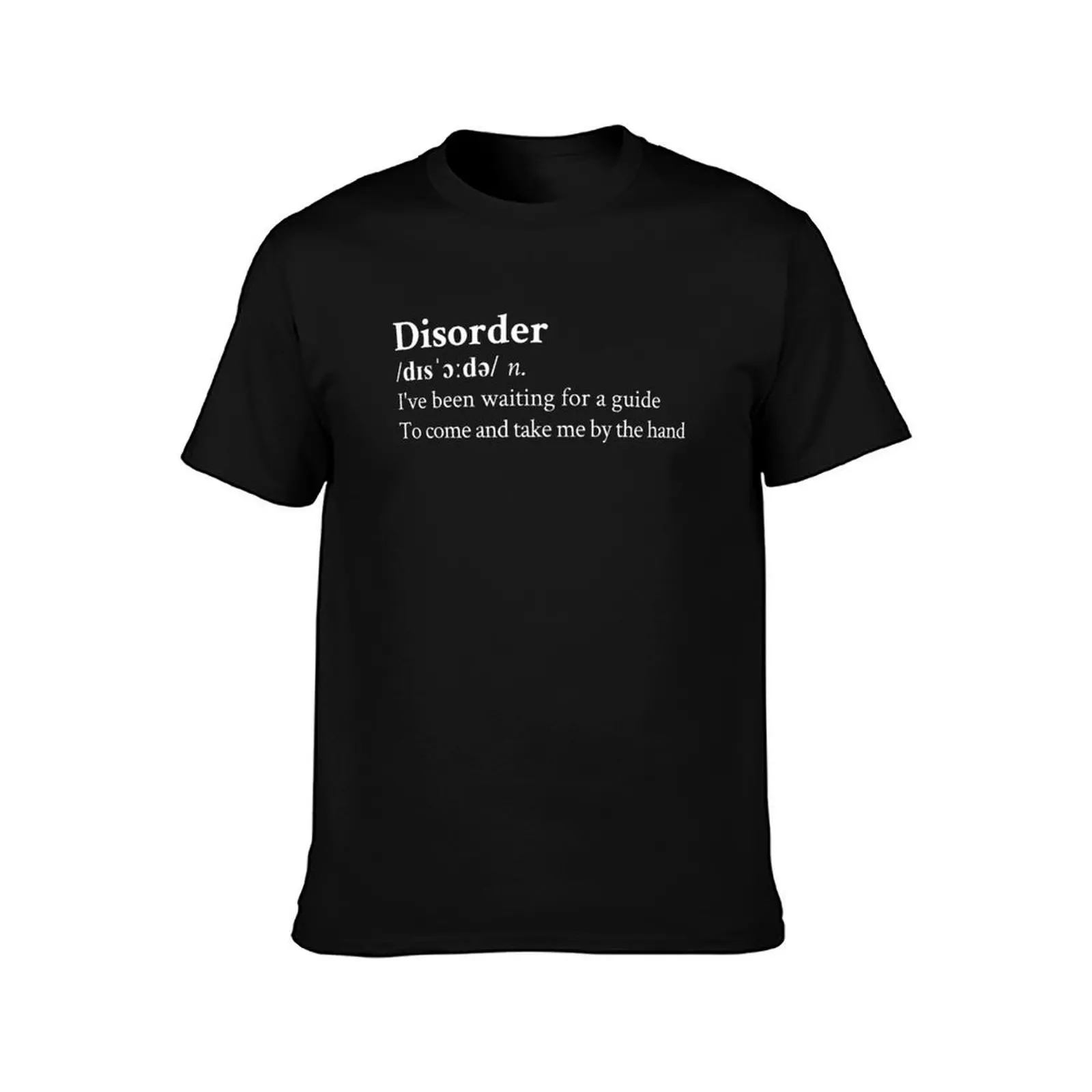 Joy Division Disorder Aesthetic Quote Lyrics Black T-Shirt blue archive korean fashion black t-shirts for men