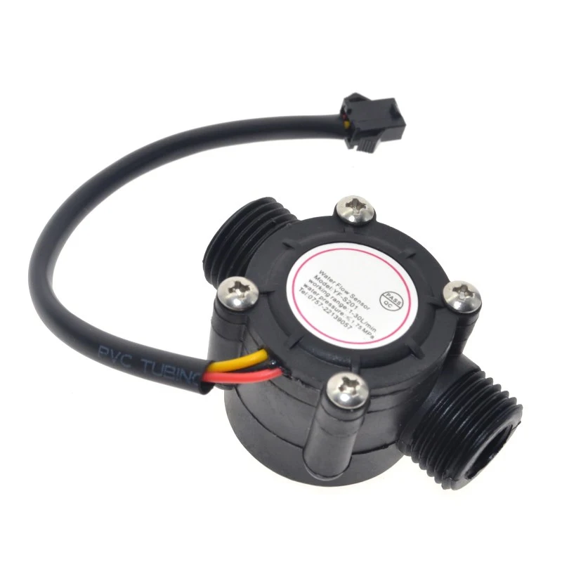 Water flow sensor flowmeter Hall flow sensor Water control 1-30L/min 2.0MPa YF-S201