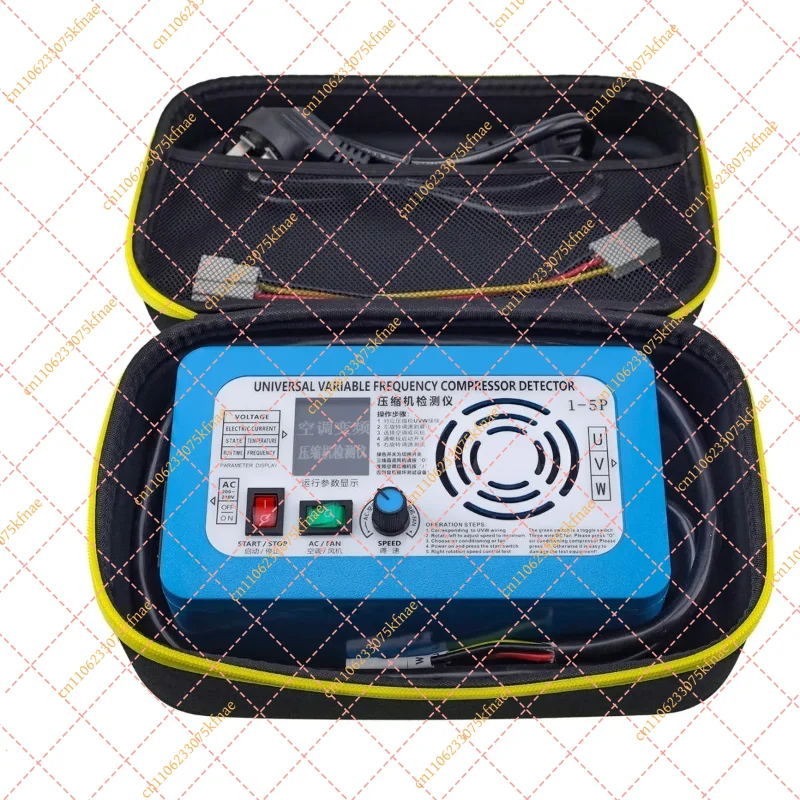 220V Frequency Conversion AC Compressor Detector (1-3HP / 1-5HP) | Color Screen Display & 3-Wire Fan Test