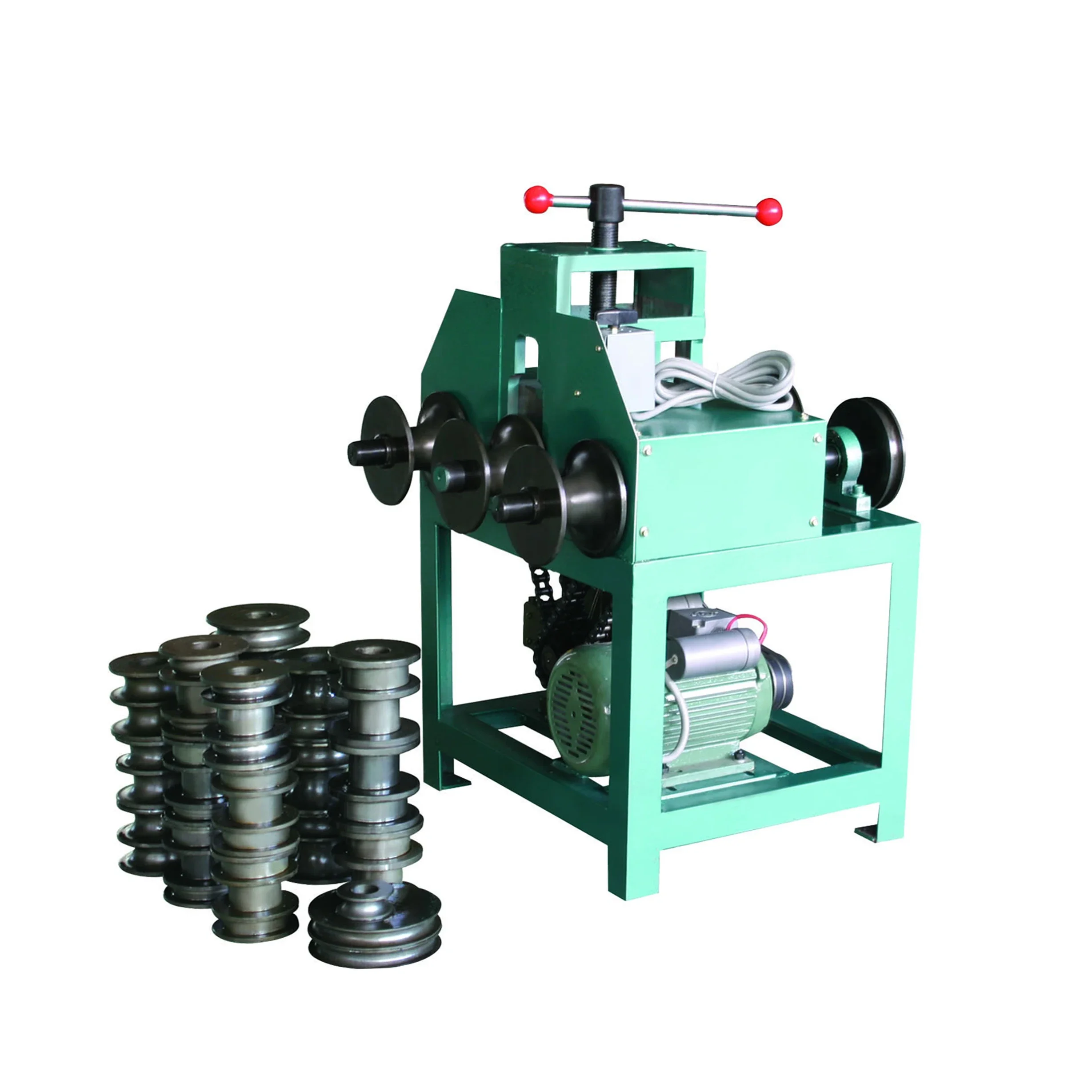 

220V/380V/110V Rolling pipe bending machine with round dies and square dies HHW-G76