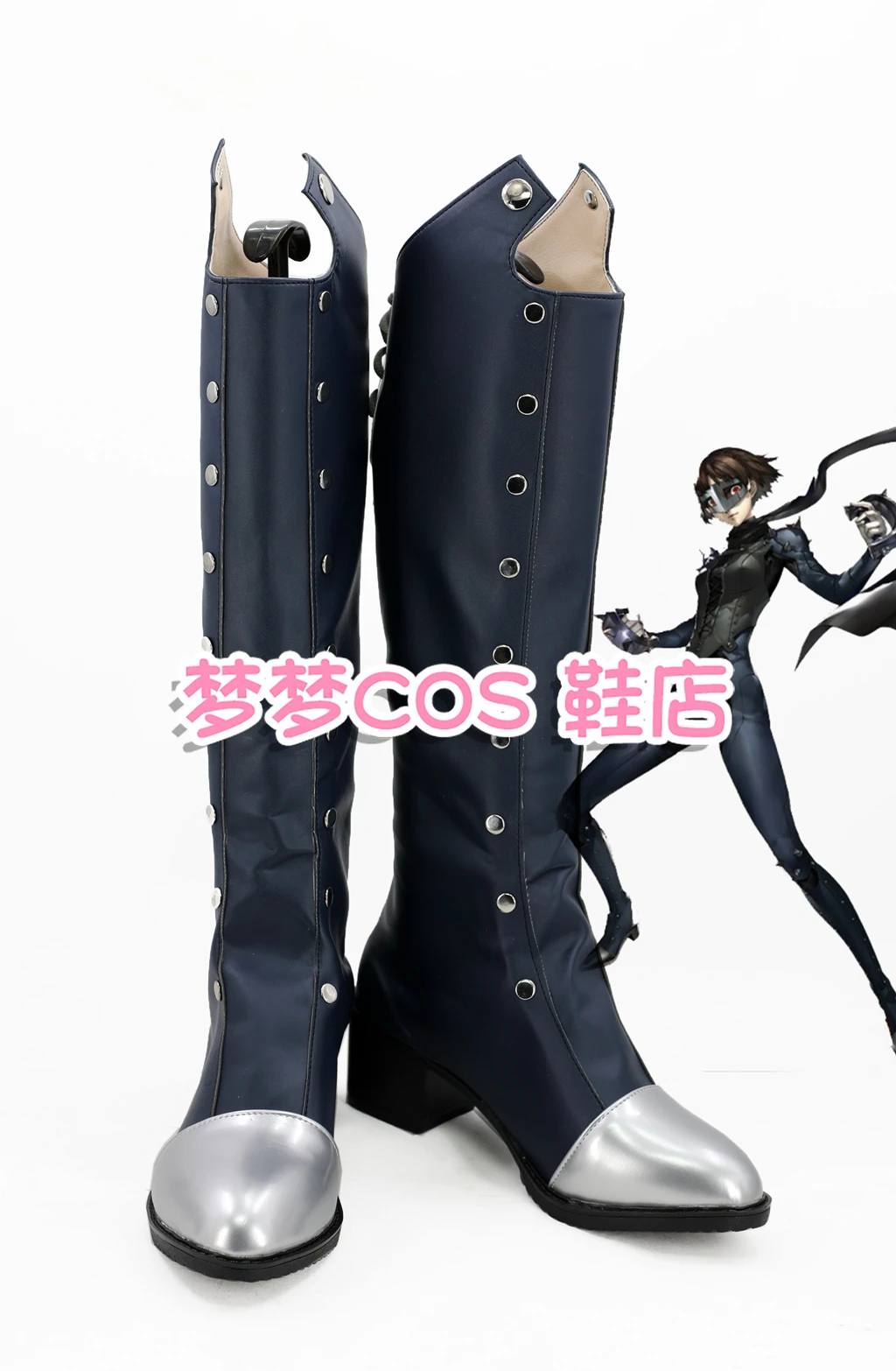 person5 Makoto Niijima Обувь для косплея Сапоги Хэллоуин Аниме Обувь для косплея