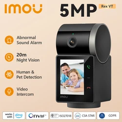 IMOU Rex VT 5MP/3K One-touch Call Camera Two-way Video Talks AI Human&Pet Detection WIFI Indoor Security Camera Baby Monitor