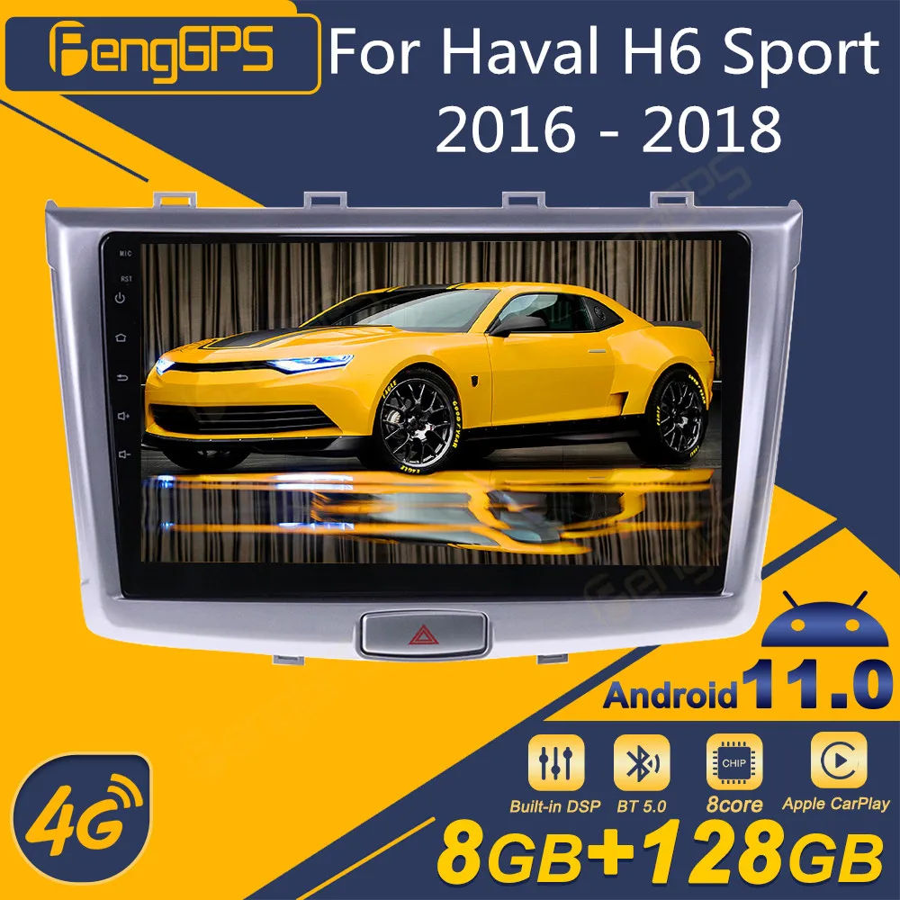 For Haval H6 Sport 2016-2018 Android Car Radio 2Din Stereo Receiver Autoradio Multimedia Player GPS Navigation Head Unit Screen