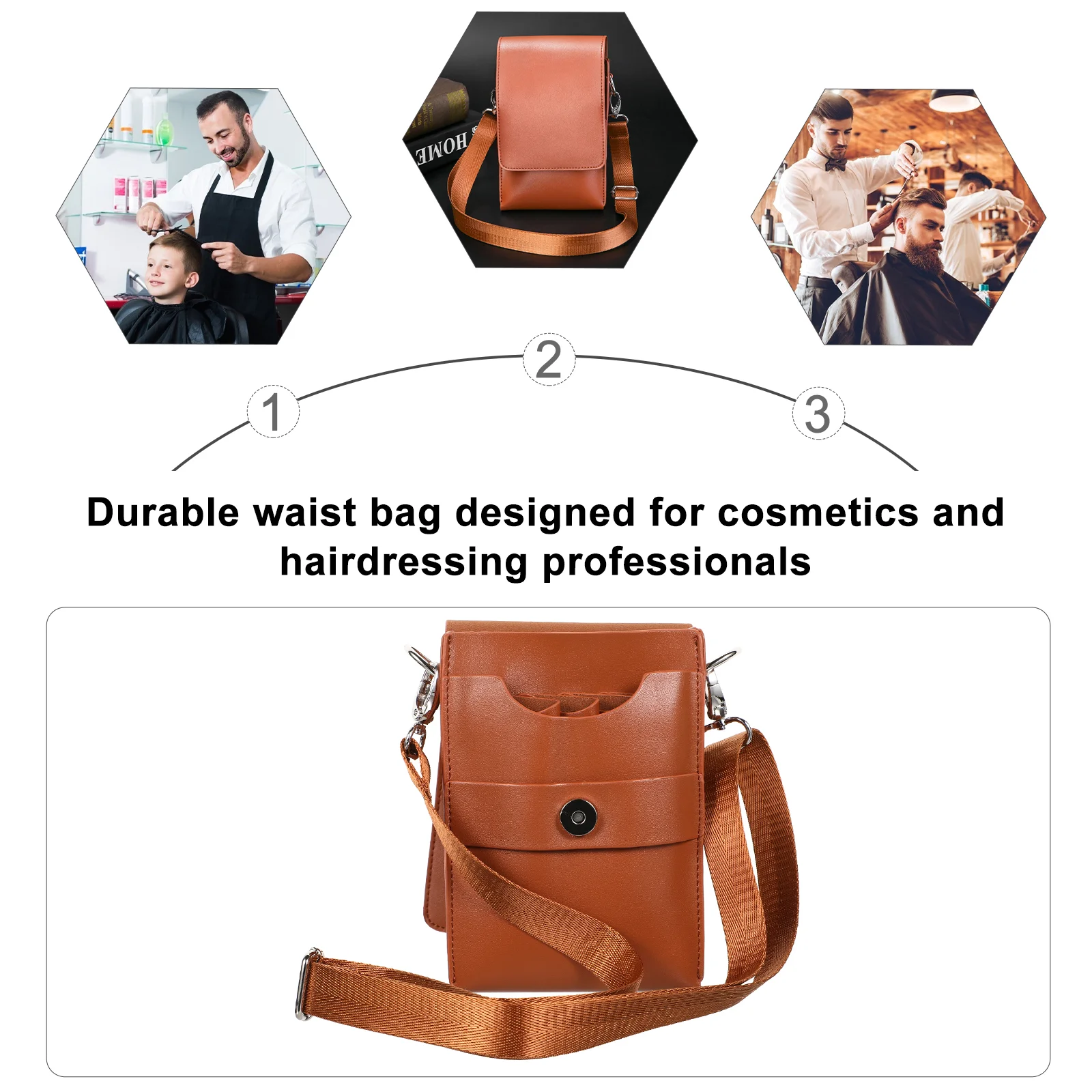 Scissors Fanny Pack Professional Hairdressing Tools Carrying Bag Waist Stand Cowhide Pouch Barber High-quality