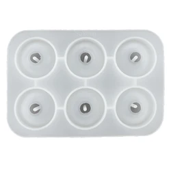 Resin Beads Molds with Hole Silicone Bead Epoxy Molds for Cabochon Gemstone-Pendant Mold Earrings Jewelry Casting Art