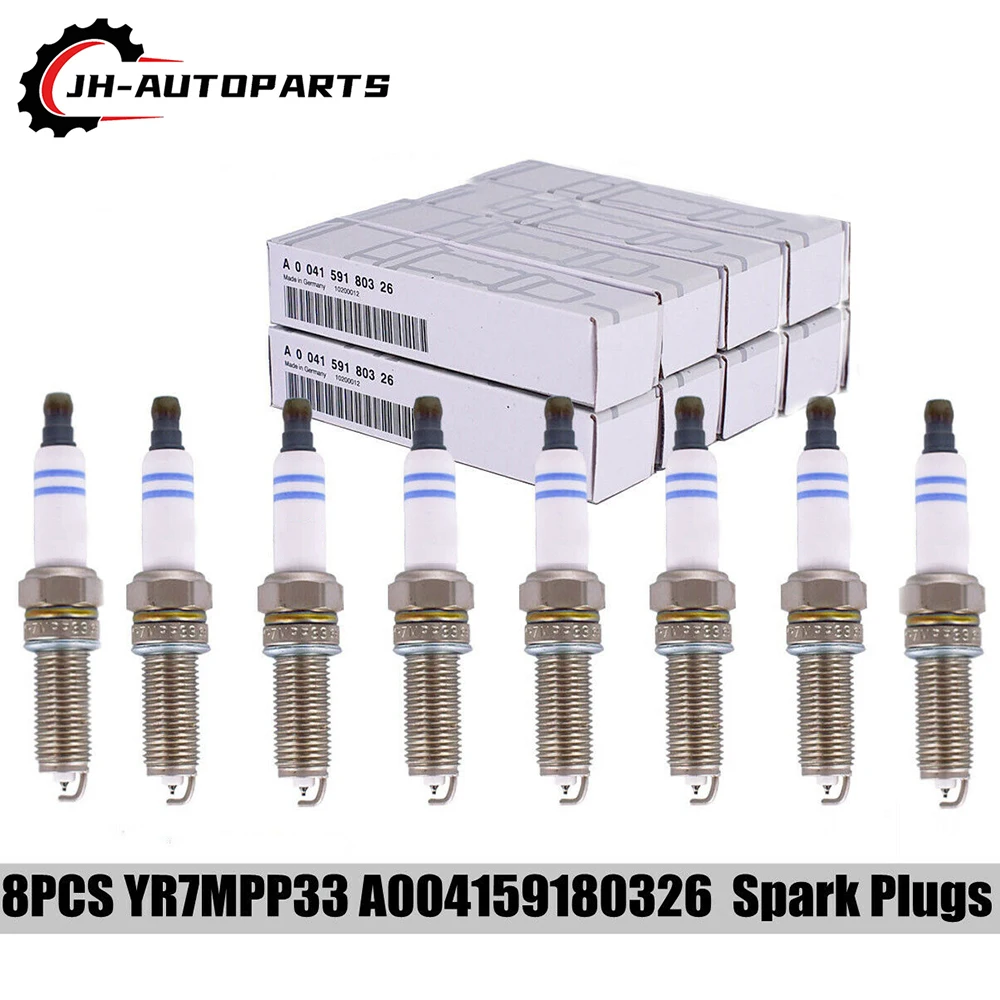 Set of 8 Spark Plugs For Mercedes-Benz W203 W204 W211 W212 W164 W221 W463 S203 S204 S211 S212 C207 C209 C216 C219 A0041591803