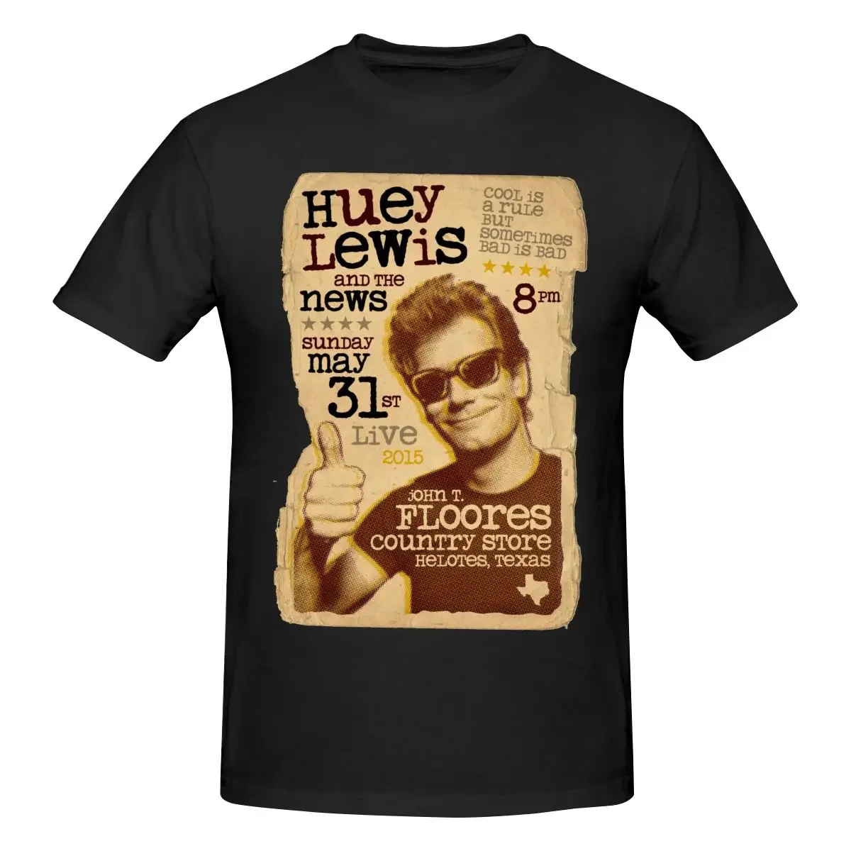 

Huey Lewis Men's Classic Unisex Cotton T-Shirt for Men & Women, Classic Tee