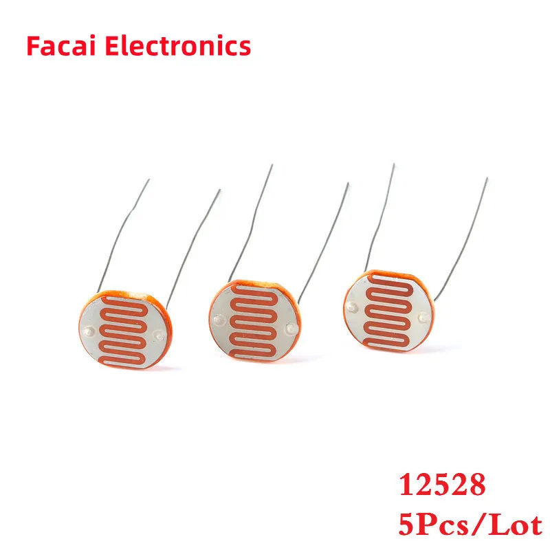 10pcs/5pc GL12528 Light Sensitive Resistor 12mm Photoresistor 12528 LDR Dependent Resistance GL12 Photo Resistor Item Kit Set