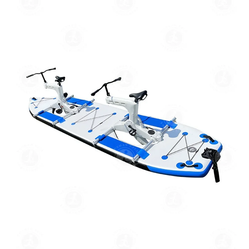 Inflatable Pedal Bicycle  Floating Water Bike Water Play Equipment Residential Use-Pedal Bike Boat for Sea Water Riding