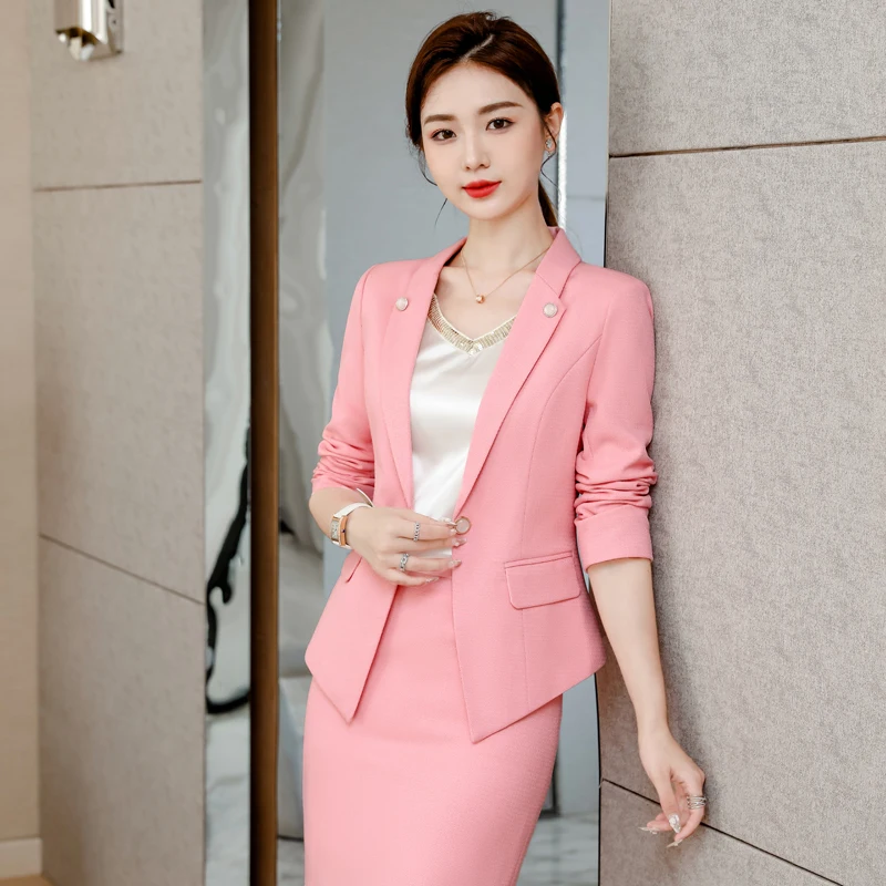 Formal Uniform Styles Women Business Suits with Skirt and Jackets Coat for Ladies Office Work Wear Professional Blazers Set