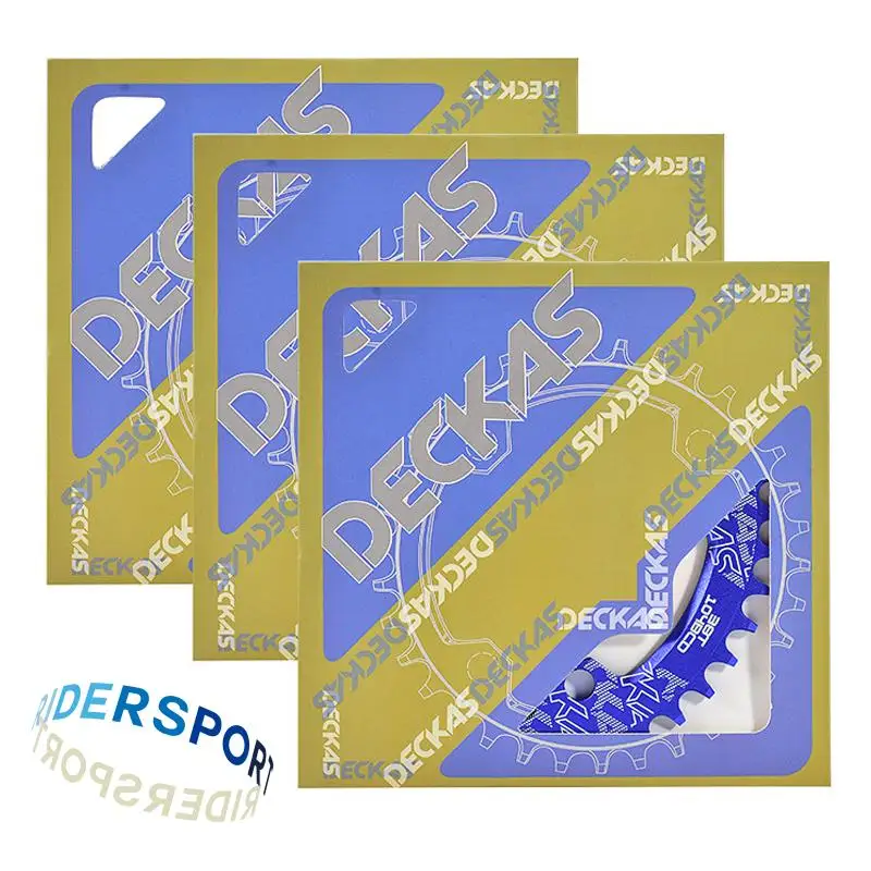 Deckas stretto largo 104 BCD corona corona rotonda 32T 34 denti 36T 38T guarnitura per bicicletta MTB Monoplate 104BCD piatto per Mountain Bike