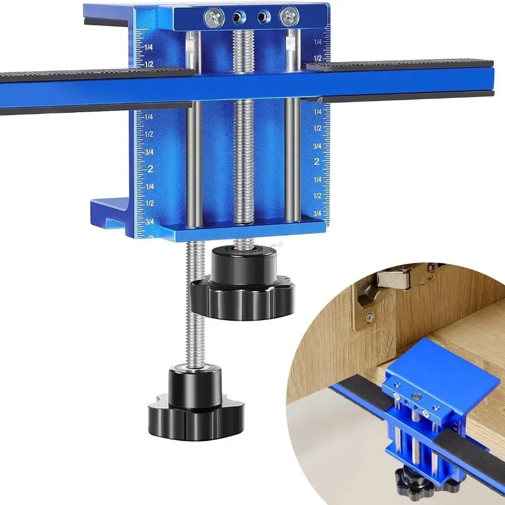 

Cabinet Door Mounting Jig Support Arm and Clamp Integrated, Aluminum Alloy Cabinet Hardware Jig for Face Frame/Frameless Cabinet