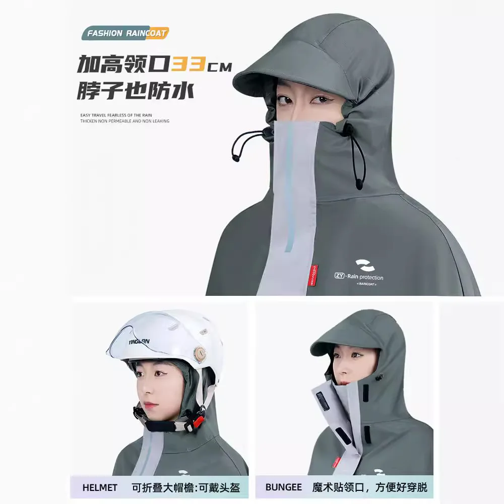 Cycling Raincoat Extended and Thickened Long Full Body Large Warm Raincoat for Men and Women Universal Outdoor Motorcycle Poncho