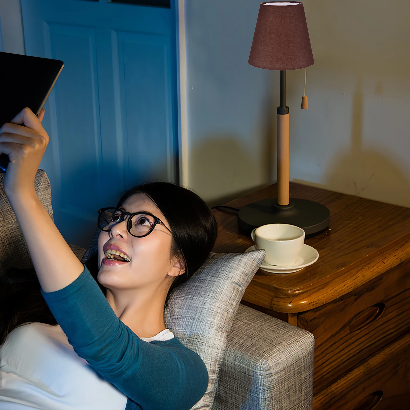 

1pc Cloth Lampshade Fabric-Wrapped Lamp Cover For Bedroom Living Room Wall Table Lamp Shade Replacement Lighting Accessory