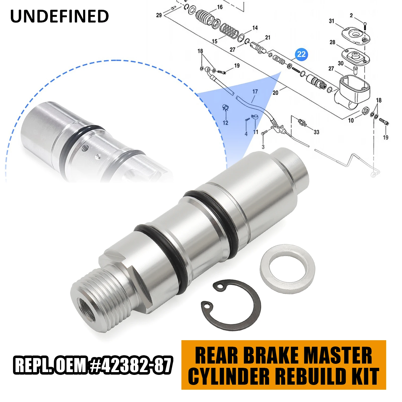

Комплект для ремонта главного тормозного цилиндра заднего тормоза для Harley 87-17 Big Twin Softail Fatboy Dyna Touring Road King 87-03 Sportsters
