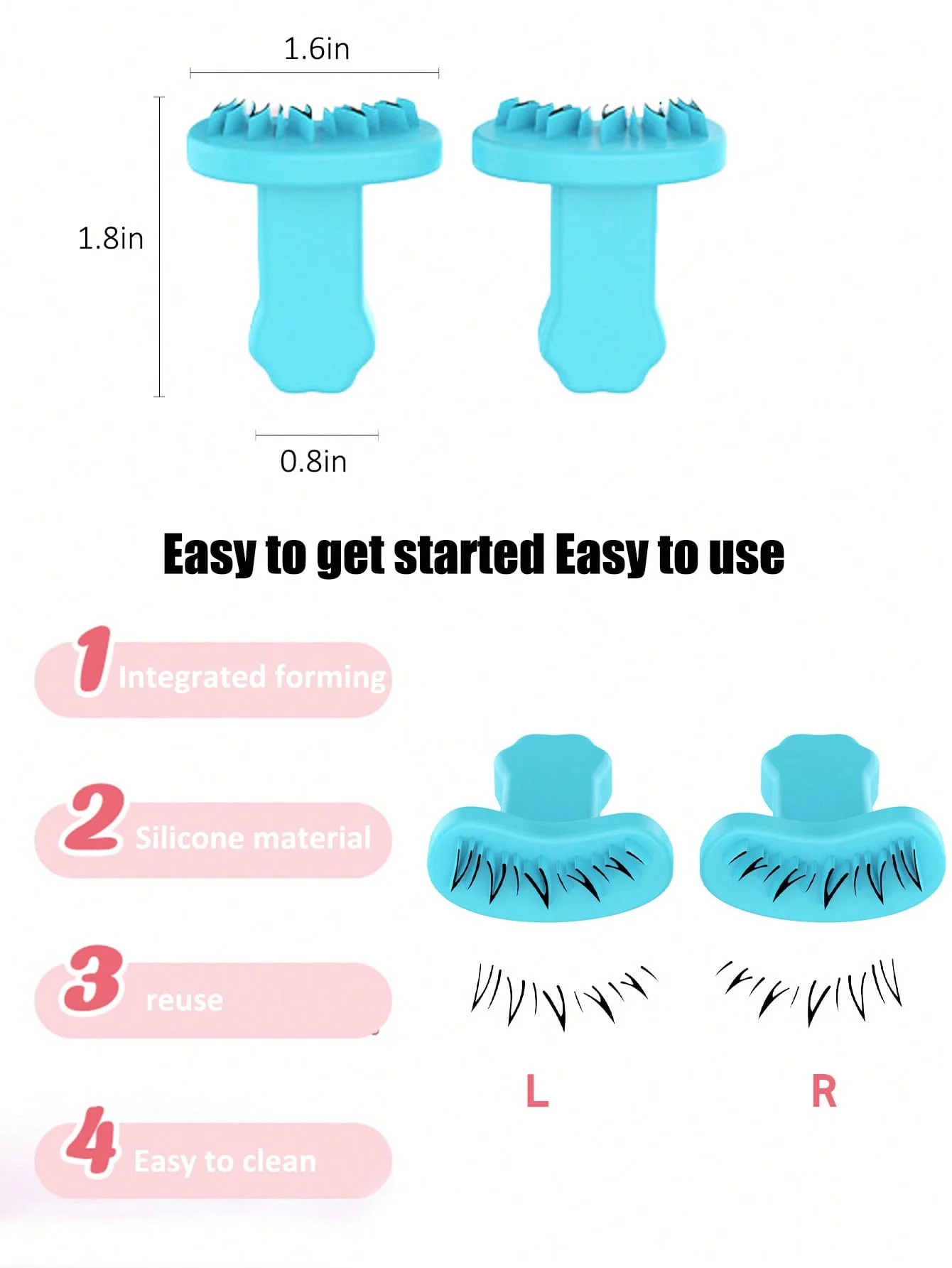 แผ่นติดขนตาล่างแบบใช้ซ้ำได้2ชิ้นแผ่นต่อขนตาด้านล่างแบบทำจากซิลิโคนสำหรับแต่งหน้าตอนเริ่มต้น