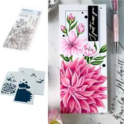 Matrices de Découpe en Métal et Timbres pour Scrapbooking, Belles Fleurs de Mai, Moule de Gaufrage de Cailloux, Carte en Papier, Artisanat DIY, 2023