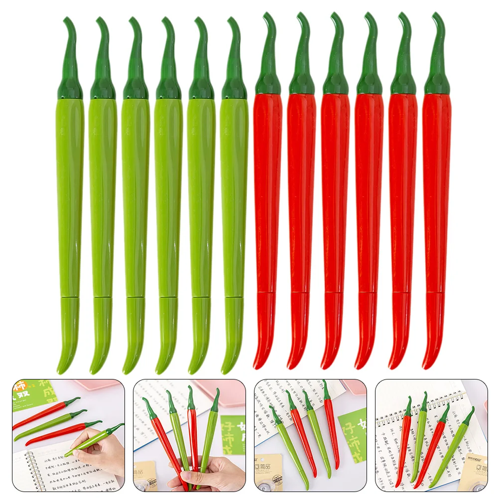 12 Pcs Gel Pen Pens for Note Taking Journaling Peppers Kids Gift Fine Point Ink Chili Writing