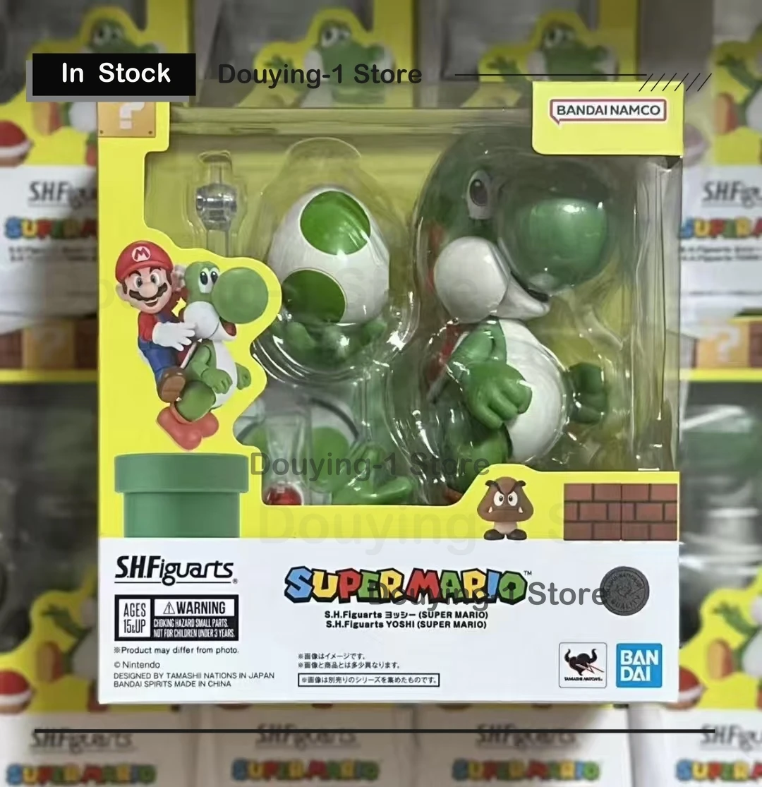 

In Stock Bandai SHF SUPER Mrio Yoshi green dinosaur Anime Action Collection Figures Model Toys Figura Gift