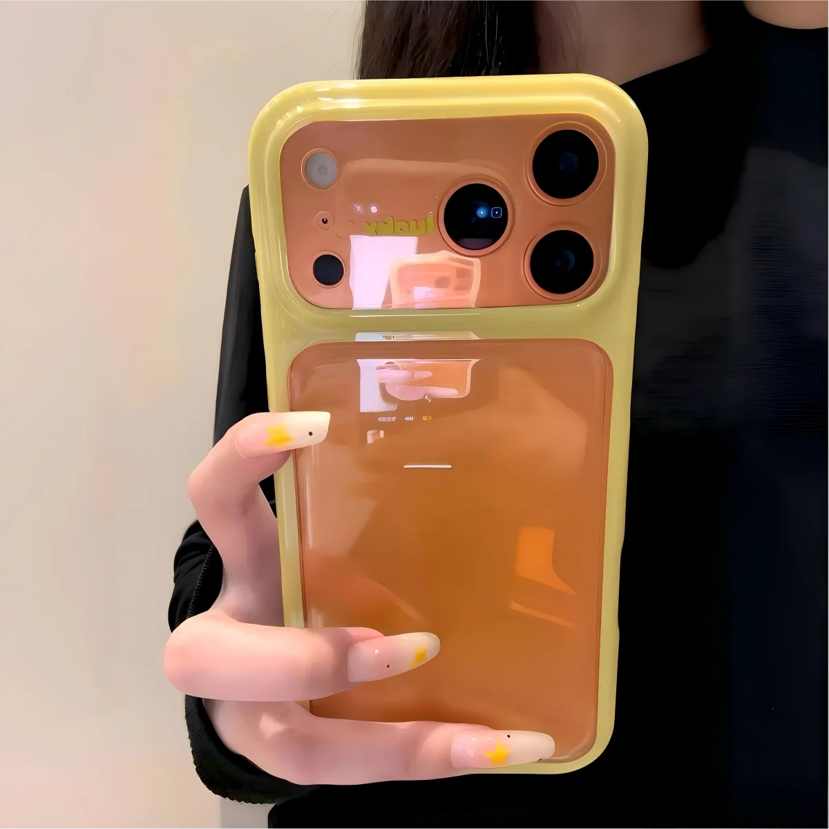 Cute Summer Jelly Pure Color Soft Candy Clear Phone Case For iPhone 17 16 15 Pro Max Airbag Shockproof Large Window Camera Cover