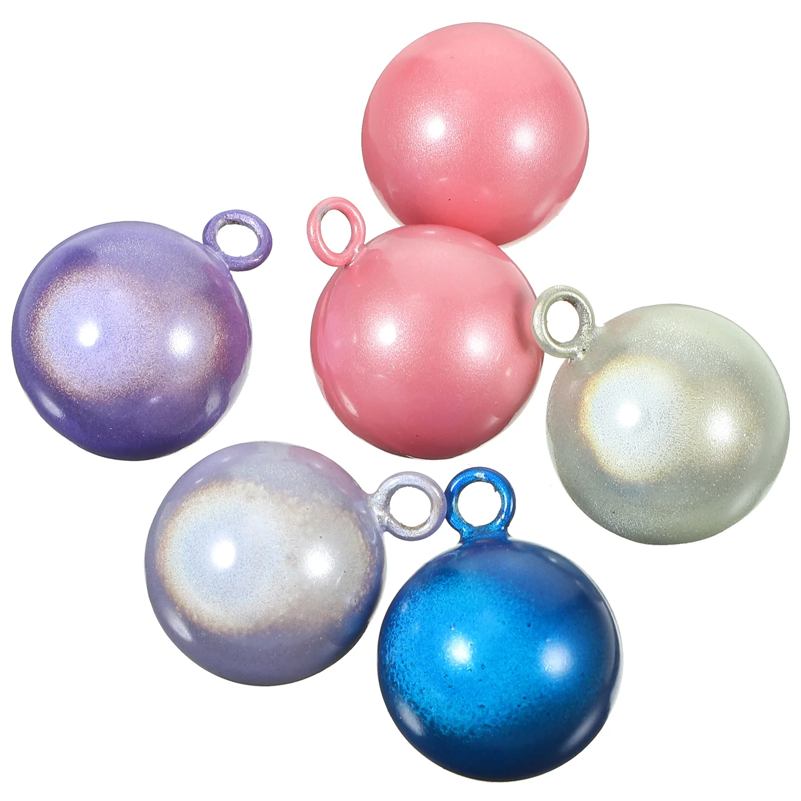 

6 Pcs Portable Bells Water Seal Hanging Decor Japanese Pendant All Bronze Bright Colored Round Accessories