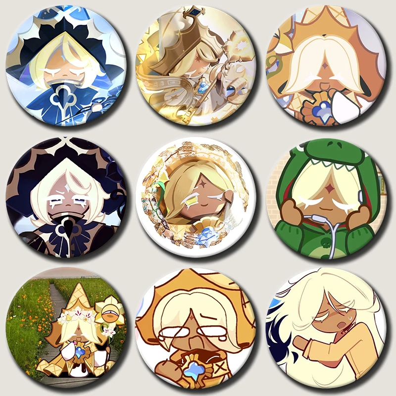 

58mm Game Character HPure Vanilla Cookie Button Pin Cartoon Brooch Creative Badge for Backpack Clothes Decoration Gift