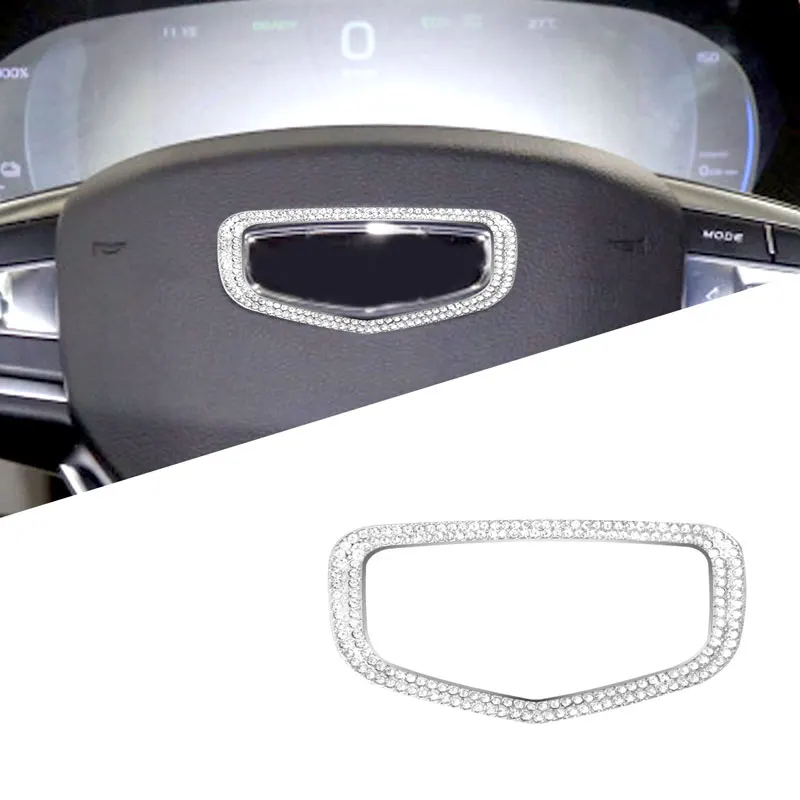 Auto Interior  Accessories Steering Wheel Logo Diamond Crystal Cover Sticker For Geely Emgrand X7 EC7 Atlas Boyue CK2 GC6 Parts