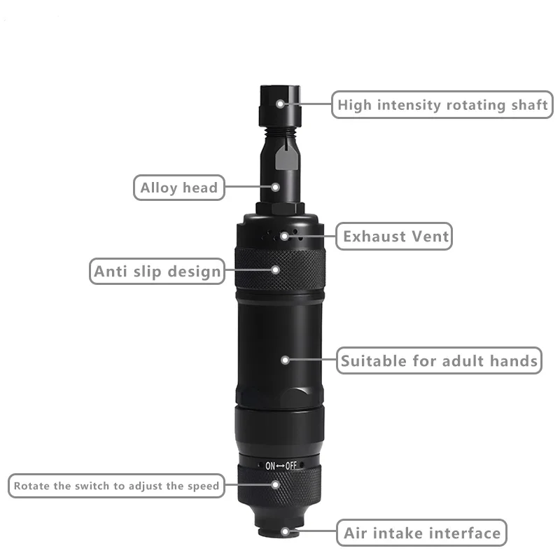 Air Pneumatic Engraving Mill Industrial-grade Straight Grinder 6mm Angle Grinder Hand-held Polishing Machine for Pneumatic Tools