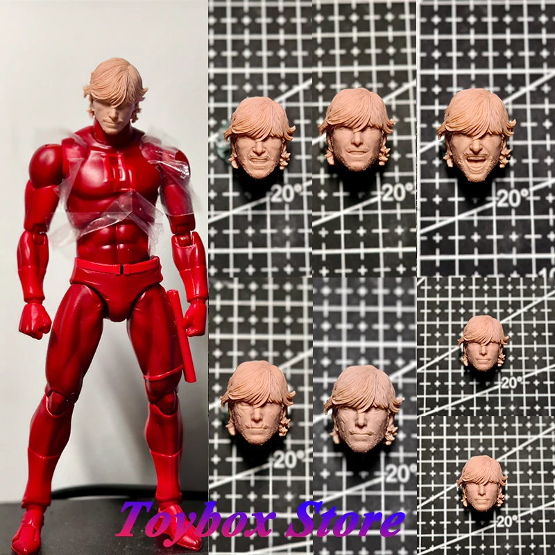 

1/12 Daredevil Blind Hero, неокрашенная голова, лепка человека, фигурка, белая модель, настройка для 6 дюймов, Ml Mezco Mafex, 7-дюймовый корпус Mcfarlane