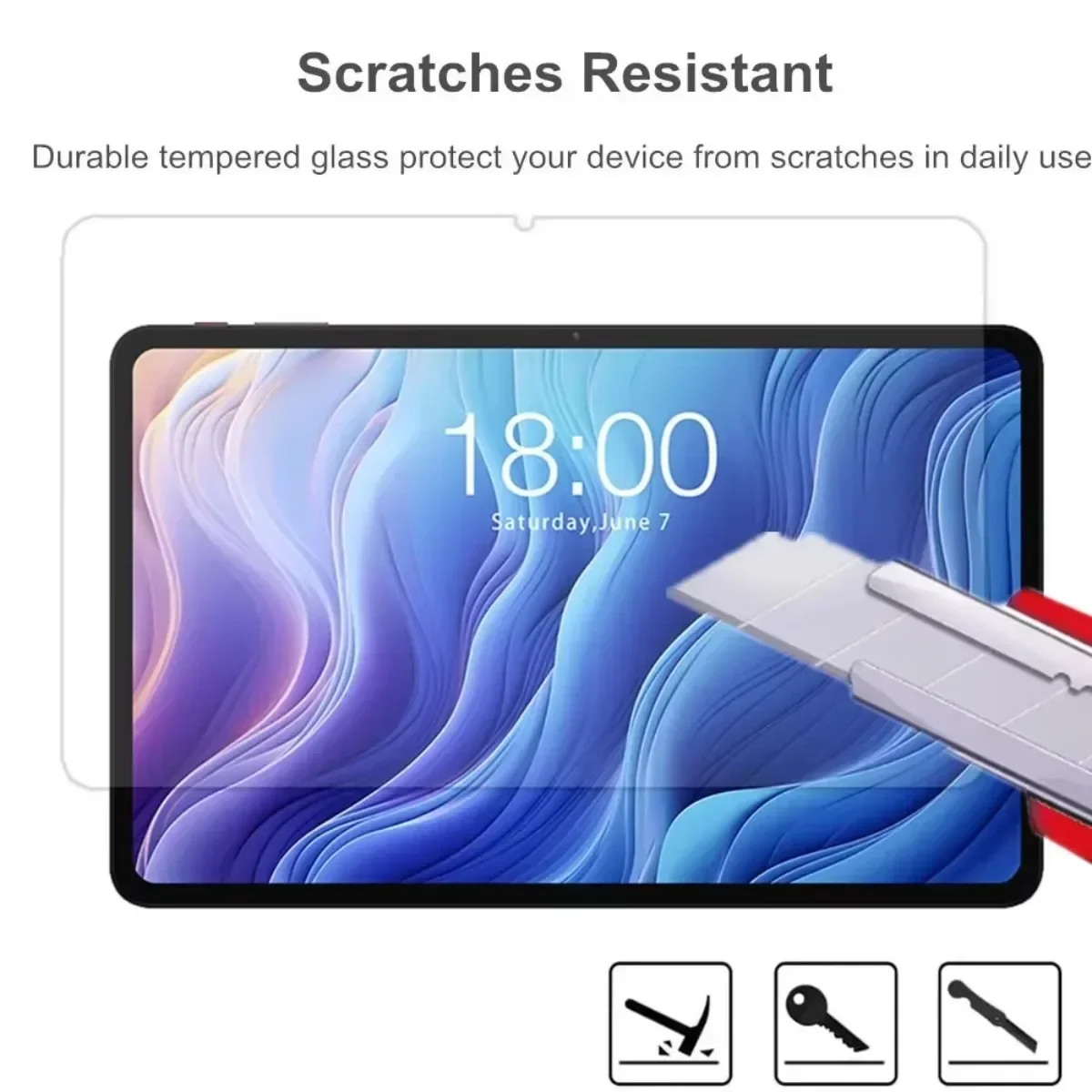 2 Piece Glass Flims for Teclast T60Plus 2024 Tablet Screen Protector HD Scratch Proof Protective Film for Teclast T60 12 Inch