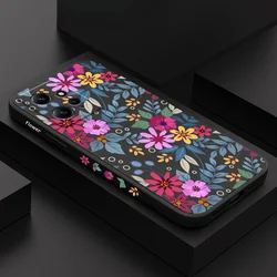 Beautiful Flowers Phone Case For Xiaomi Redmi Note 14 13 12 12S 11 11S 10 10T 10S 9 9S 8 7 Pro Plus 4G 5G Liquid Silicone Cover