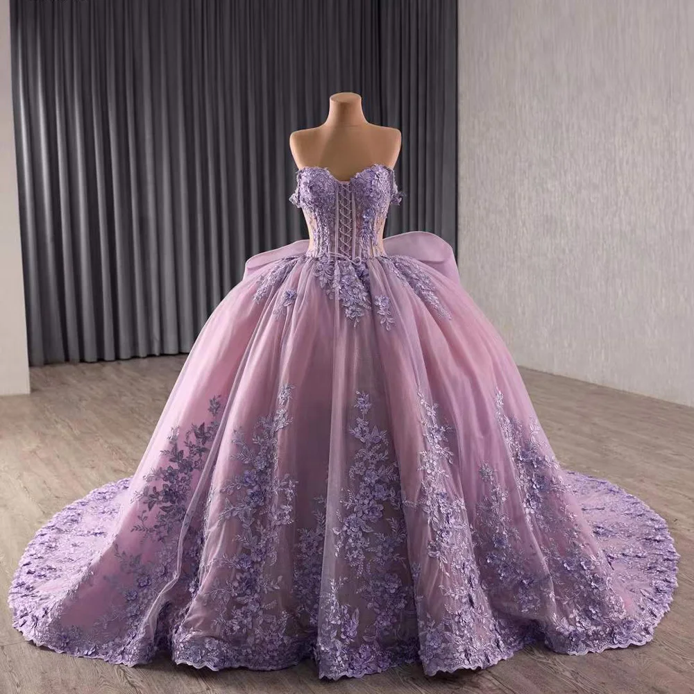 

Vestidos De 15, Quinceañeras, милое платье с аппликацией на шнуровке сзади, фиолетовое длинное вечернее платье для особых случаев