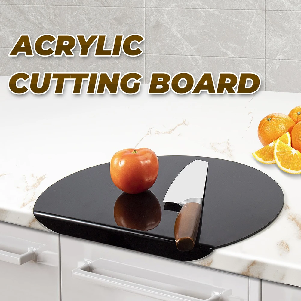 

Versatile Acrylic Cutting Board With Non-Slip Edge - Perfect For Safe Food With Lip Non Slip Charcuterie Boards Kitchen Acces