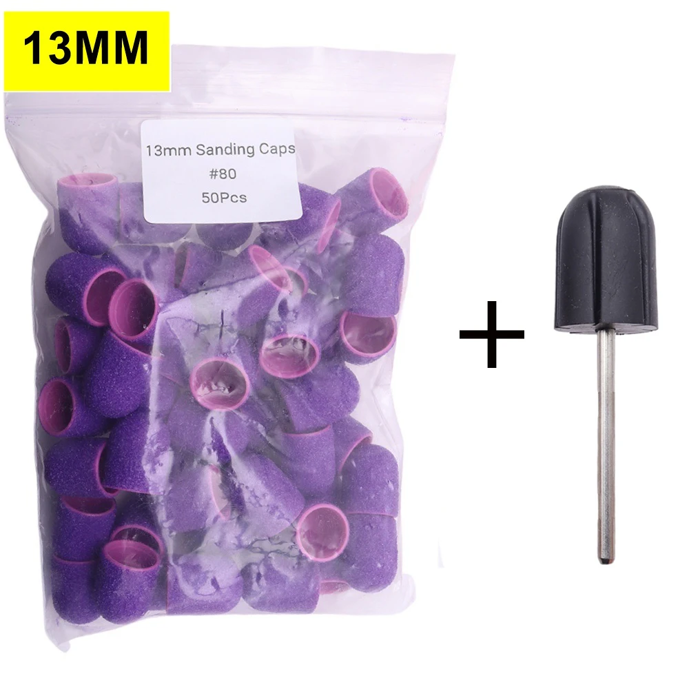 

50pcs Pedicure Care Sanding Caps Mandrel Pedicure Manicure Remove Dead Skin Polishing Foot Care Clean Cuticle Accessories