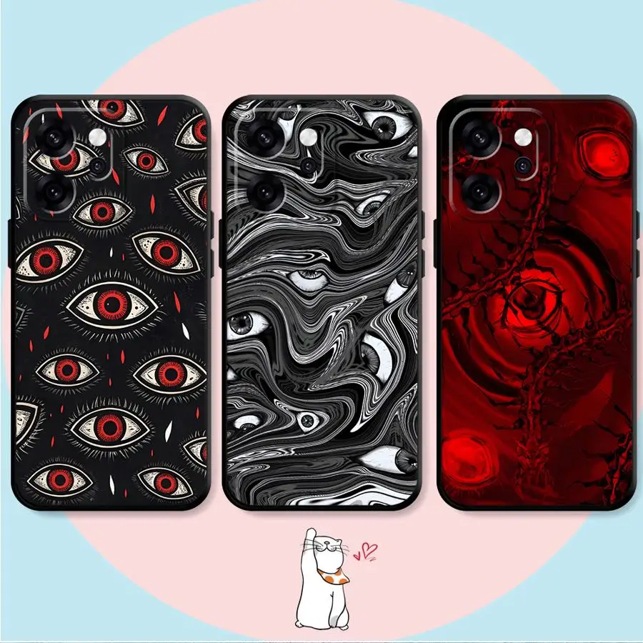 Case for Oppo A76 A93 A98 A96 Reno 14 4F 5 6 7 8 10 11 A74 A78 F11 F29 A83 A84 Phone Cover Innovative Creative Eyes 