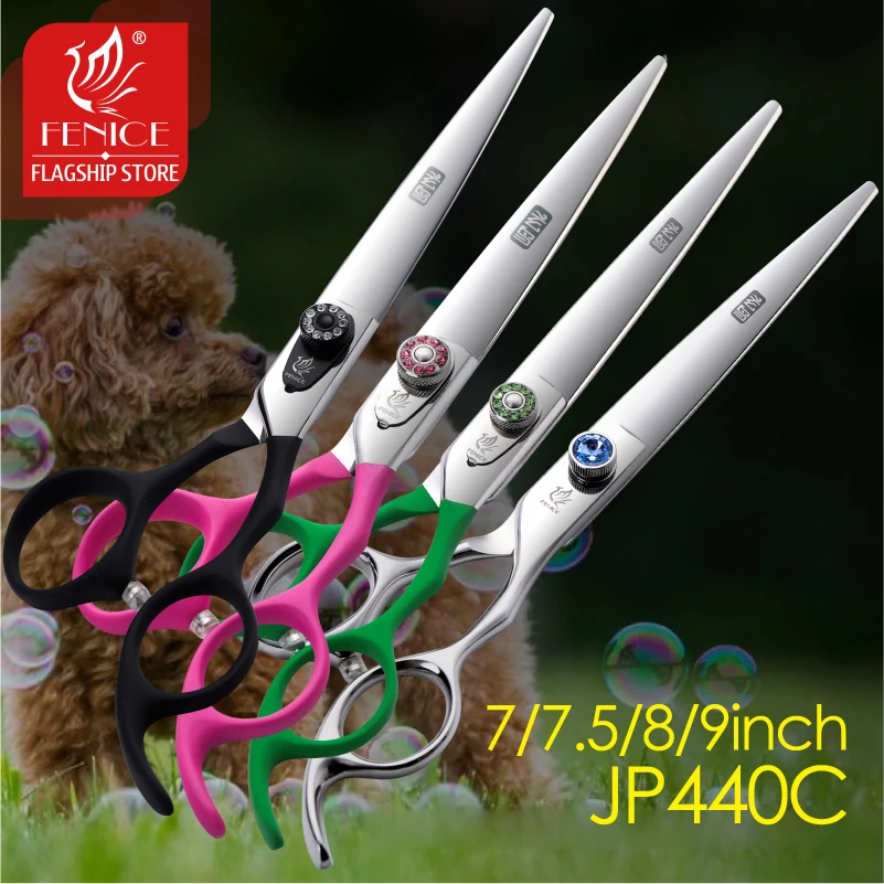 

Fenice 7.5 /8.0 /9.0 /9.5 /10 inch Inch Dog Scissors Trimming Shears Pet Cutting Scissors for Dog Grooming Straight Cutter