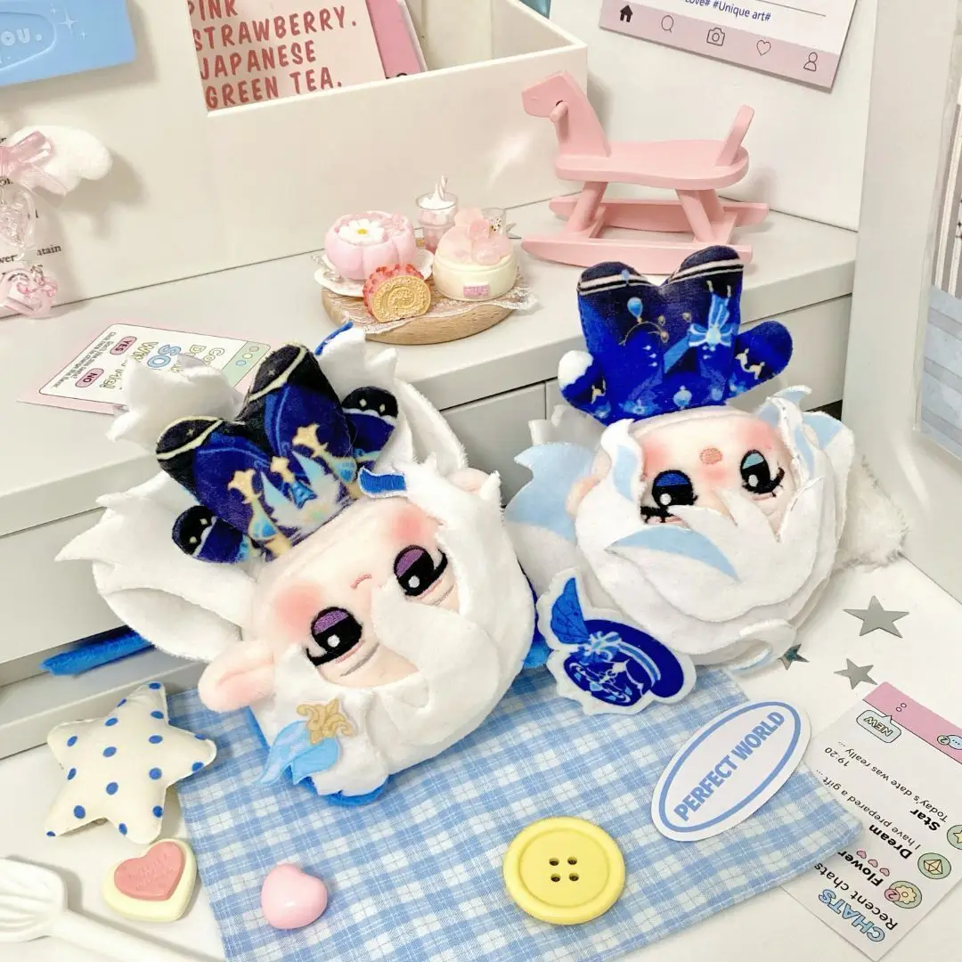 Gioco Genshin Impact Neuvillette 10 cm Portachiavi Anime Figura di cartone animato Idol Peluche Cuscini Ragazza Regalo di compleanno Cuscino Cosplay Natale