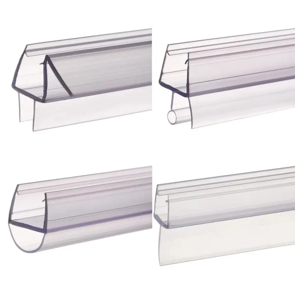 4-12mm Household Rubber Sealing Strips Glass Door Weatherstrip Bathroom Screen Hardware Window Seal Sealing Strips Water Baffle