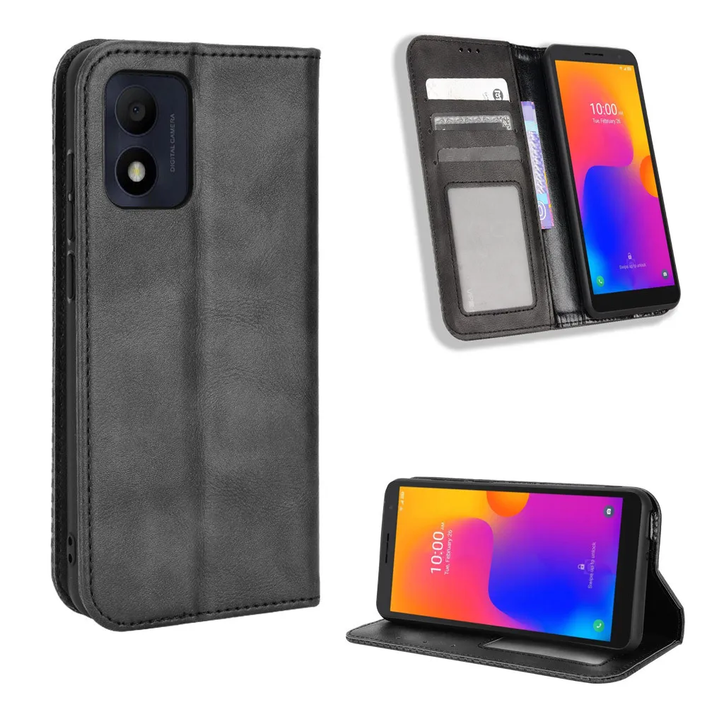 For TCL 303 Case Luxury Flip PU Leather Wallet Magnetic Adsorption Case For TCL 303 TCL303 Phone Bags