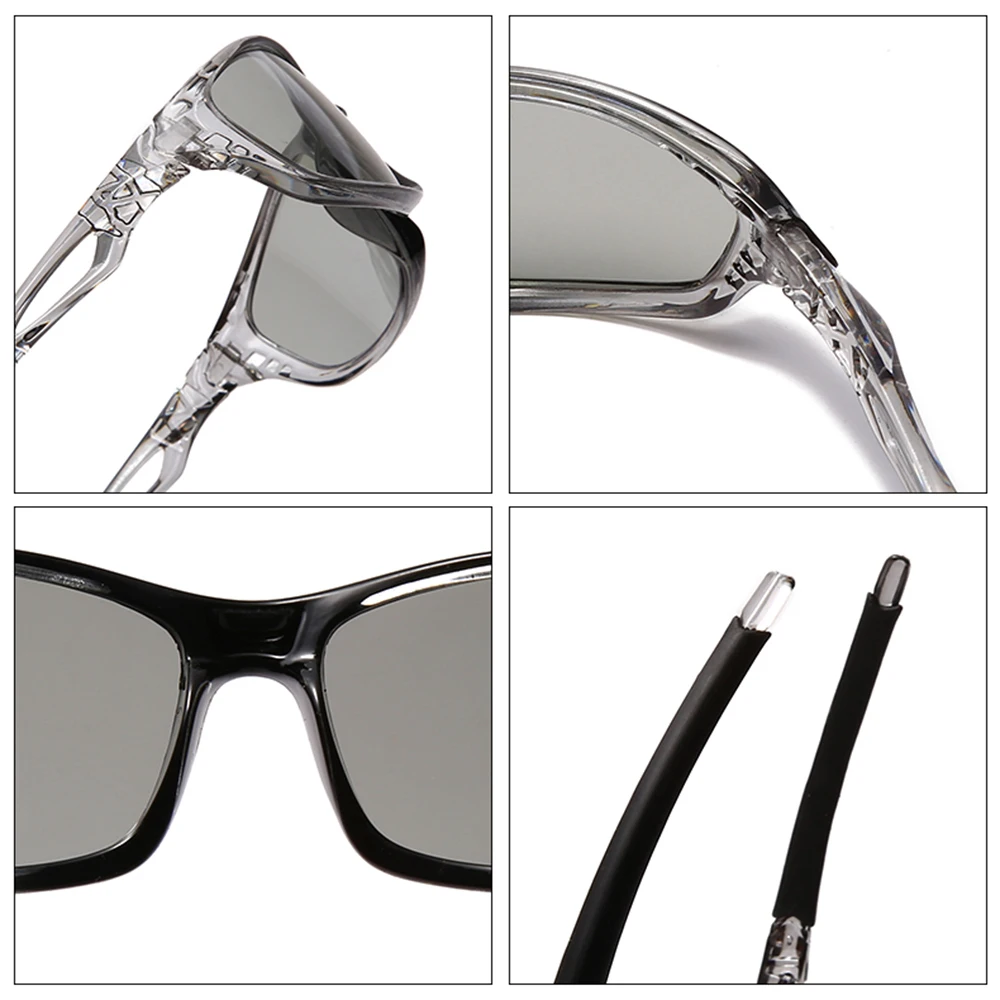 AIELBRO-gafas fotocromáticas de ciclismo para hombre, lentes de sol de 5 colores para deportes al aire libre, para bicicleta
