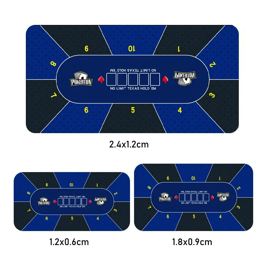 

120x60cm/180x90cm/240x120cm Texas Hold'em Table Mat, Poker Mat, Baccarat Special Wear resistant Chip Mat, Egg Table Mat