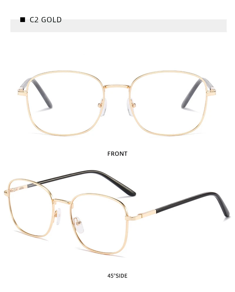 Übergroße quadratische Anti-Blaulicht-Brille für Männer und Frauen, ultraleichte, große photochrome Brille, modische dekorative Brille – Detail 15