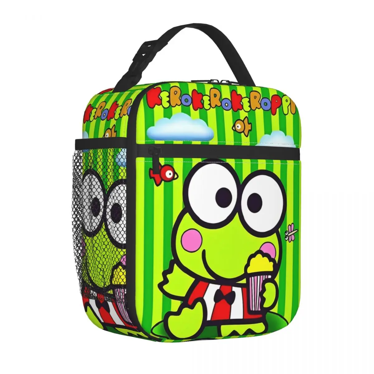 

Cartoon Anime Keroppi Insulated Lunch Bag Portable Reusable Thermal Bag Tote Lunch Box College Outdoor Girl Boy
