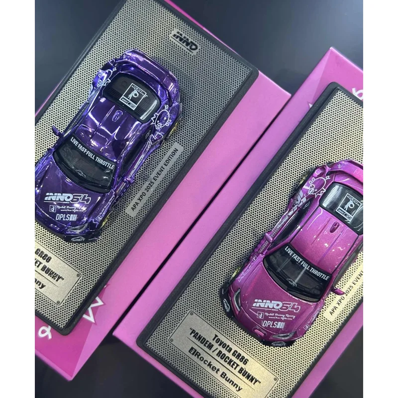 INNO 1:64 APAxpo 2025 إصدار الحدث TOYOTA GR86 Honda NSX (NA1) بانديم صاروخ أرنب سبيكة نموذج سيارة تشيس مجموعة هدية