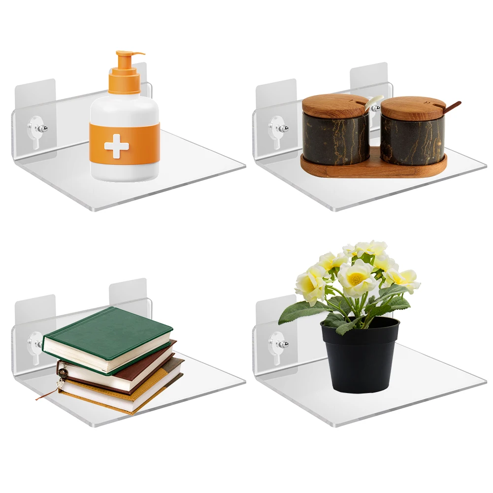 10 Buah Rak Display Rekaman Akrilik Rak Penyimpanan Album Rekaman LP Rak Mengambang Tempat Rekaman Vinil Terpasang Di Dinding Bening