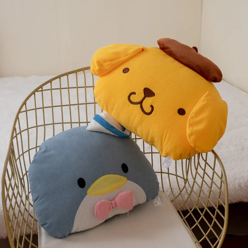 Sanrio Pom Pom Purin Hangyodon Cinnamoroll Kuromi Tuxedo Sam Hello Kitty peluche cuscino divano camera da letto Home Decor cuscino per dormire