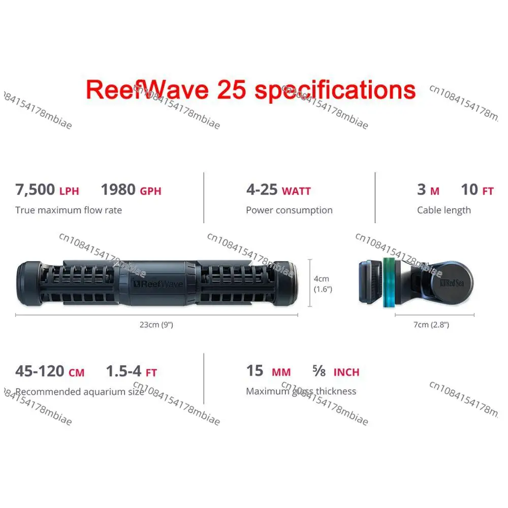 Red Sea ReefWave 25/45 WiFi Program Wave Maker Marine Reef Coral Aquarium Fish Tank Silent Wavemaker Not Maxspect Gyre Jebao CP