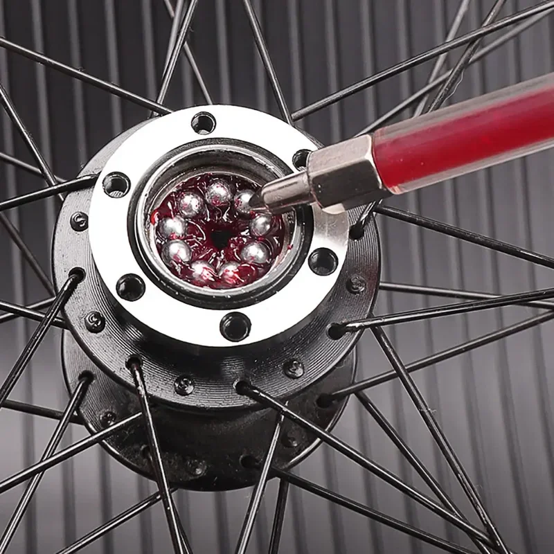 مسدس شحم الدراجة MTB من سبائك الألومنيوم، أداة تشحيم محور محمل كروي دقيقة مع حقنة لإصلاح وصيانة ركوب الدراجات