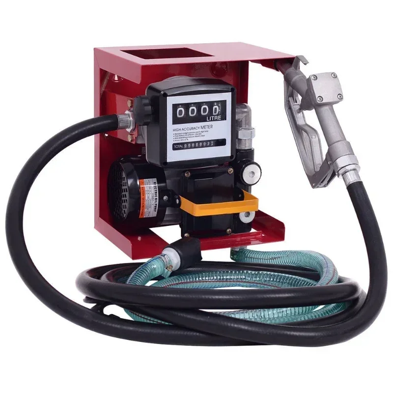 Electric Metering Diesel Biodiesel Kerosene Delivery and Distribution Fuel Pump Kit AC 110V 230V Automatic Refueling Nozzle For