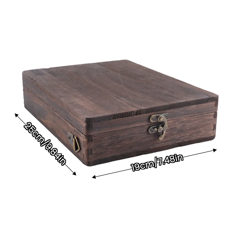 VO-Writers Messenger Wood Box A5 حقيبة كتف خشبية ذات اتجاه ريترو حقيبة خارجية صندوق لوازم فنية